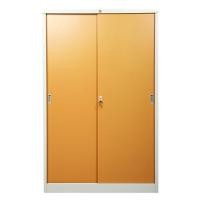 LUCKY WORLD ตู้เหล็กสูงบานเลื่อนทึบ รุ่น KSS-120K-EG