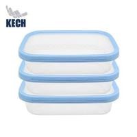 ราคา กล่องอาหารเหลี่ยม 0.8 ลิตร KECH NICE สีฟ้า แพ็ก 3 ชิ้น (1276678)