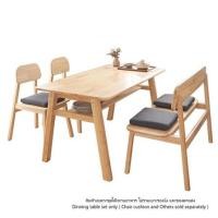 ราคา ชุดโต๊ะอาหาร 4 ที่นั่ง BAAN FURNITURE GASTON BENCH SET 150 ซม. สีไม้ธรรมชาติ (1215150)