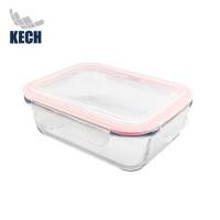 ราคา กล่องอาหารแก้วผืนผ้า 1 ลิตร KECH RUMI สีชมพู (1280861)