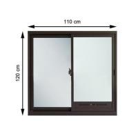 ราคา หน้าต่างAluminum บานเลื่อน S-S มุ้ง J-TRUST 120x110 ซม. สีน้ำตาล (1107159)
