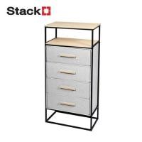 ราคา ชั้นลิ้นชักผ้า 4 ชั้น STACKO DIMI 60X34X118.4 ซม. สีเทา (1273690)