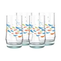 ราคา แก้วน้ำ 410 มล. OCEAN GLASS SUMMER SET TURQUOISE MARINE HI BALL (แพ็ก 4 ใบ) (1286683)