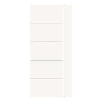 ราคา ประตูภายใน HDF METRO LINEA 05 90X200 ซม. สีรองพื้น ไม่เจาะลูกบิด (1244510)