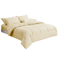 ราคา ชุดผ้าปูที่นอน 6 ฟุต 6 ชิ้น ibed ลายริ้ว Butter Cream พร้อมผ้านวมเย็บติด (888113200119)