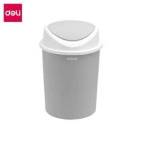 ราคา ถังขยะพลาสติกทรงกลม Deli VS1122-GR-01 สีเทา ขนาด 26x37.5 cm. (888134600128)
