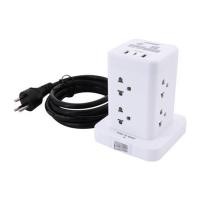 ราคา รางปลั๊กไฟทาวเวอร์ 8 ช่อง 1 สวิตซ์ 2 USB 3.4A 1 TYPE C TOSHINO TW-82M 2 ม. สีขาว (1270253)