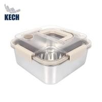 ราคา กล่องอาหารสเตนเลส มีหู 2.3 ลิตร KECH MERCURY สีเบจ (1281041)