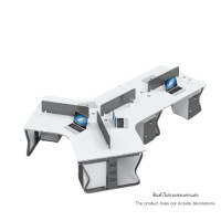 ราคา [Pre-order] โต๊ะทำงาน Proma-POD-05 สีขาว/ดำ แบบ 5 ที่นั่ง (มีตู้เอกสาร) (888126000420)