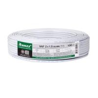 ราคา สายไฟ VAF RANZZ 2x1.5 ตร.ม. 100 ม. สีขาว (1287554)
