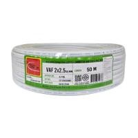 ราคา สายไฟ VAF THAIUNION 2X2.5 ตร.มม. 50 ม. สีขาว (1286937)