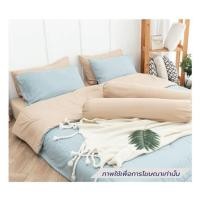 ราคา ชุดผ้าปูที่นอน 6 ฟุต (ชุด 6 ชิ้น) SANTA BEDDING สี CREAM/LIGHT BLUE (1286431)