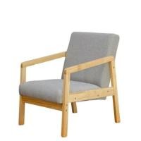 ราคา โซฟาไม้ยางพารา 1 ที่นั่ง EVERGREEN FURNITURE S-M-01 74*55*62 เบาะผ้าสีเทา ไม้สีธรรมชาติ (888168100048)