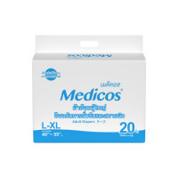 ราคา ผ้าอ้อมผู้ใหญ่เทป MEDICOS ไซซ์ L-XL 20ชิ้น X 1 แพ็ค 1600CC (888125300039)