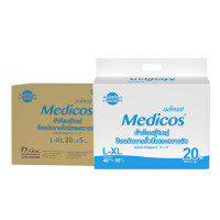 ราคา ผ้าอ้อมผู้ใหญ่เทป MEDICOS ไซซ์ L-XL 20ชิ้น 5แพ็ค/ลัง (100ชิ้น) 1600CC (888125300038)