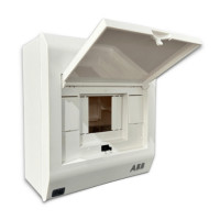 ราคา กล่องใส่เบรกเกอร์ 4 ช่อง ABB PSC104 Consumer Unit IEC IP40 Plastic Box & Cover (888166100081)