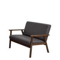 ราคา โซฟาไม้ยางพารา 2 ที่นั่ง EVERGREEN FURNITURE S-C-02 100*62*72 ไม้สีน้ำตาลเข้ม เบาะหนัง (888168100062)