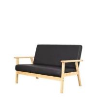 ราคา โซฟาไม้ยางพารา 2 ที่นั่ง EVERGREEN FURNITURE S-C-02 100*62*72 ไม้สีธรรมชาติ เบาะหนัง (888168100070)