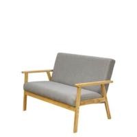 ราคา โซฟาไม้ยางพารา 2 ที่นั่ง EVERGREEN FURNITURE S-C-02 100*62*72 ไม้สีธรรมชาติ เบาะผ้า (888168100071)