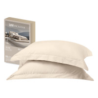ราคา ปลอกหมอน Lunio Microsilk Pillow Case สีเบจไข่มุก Pearl Beige จำนวน2ชิ้น (888170800093)