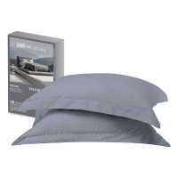 ราคา ปลอกหมอน Lunio Microsilk Pillow Case สีเทาไทเทเนียม Titanium Gray จำนวน2ชิ้น (888170800091)