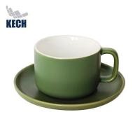 ราคา ชุดกาแฟ PORCELAIN 245 มล. KECH TWO TONE สีเขียว (1287556)