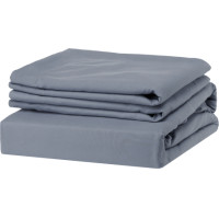 ราคา ผ้าปูที่นอน 5 ฟุต Lunio Microsilk Bedding สีเทาเข้ม Titanium Gray (888170800080)