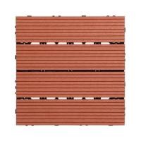 ราคา แผ่นทางเท้า WPC ลายตรง SPRING 30X30 ซม. สีน้ำตาลแดง (1282929)