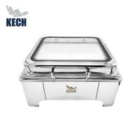 ราคา อ่างอุ่นถาดเซรามิกเหลี่ยม 2 ช่อง ฝากระจกไฮดรอลิก 5.5 ลิตร KECH (1274795)