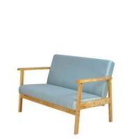 ราคา โซฟาไม้ยางพารา 2 ที่นั่ง EVERGREEN FURNITURE S-NC-02 100*62*72 ไม้สีธรรมชาติ เบาะผ้าสีฟ้า (888168100073)