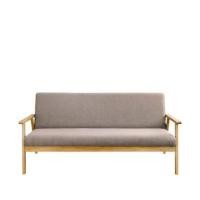 ราคา โซฟาไม้ยางพารา 3 ที่นั่ง EVERGREEN FURNITURE S-C-03 150*62*72 ไม้สีธรรมชาติ เบาะผ้าสีเทา (888168100075)