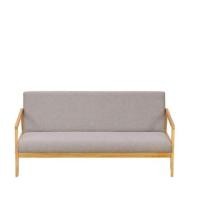 ราคา โซฟาไม้ยางพารา 3 ที่นั่ง EVERGREEN FURNITURE S-M-03 150*62*72 ไม้สีธรรมชาติ เบาะผ้าสีเทา (888168100087)