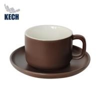 ราคา ชุดกาแฟ PORCELAIN 245 มล. KECH TWO TONE สีน้ำตาล (1287570)