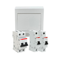 ราคา ชุดตู้คอนซุมเมอร์ยูนิต 4 ช่อง พร้อม เมนเบรกเกอร์ 50A และลูกย่อย ABB SET PSC104 (888166100050)