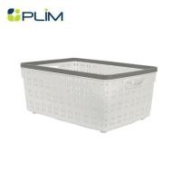 ราคา ตะกร้าผ้าเหลี่ยม PLIM FLOW HH-1254 SIZE M สีขาว (1284888)