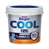 ราคา สีน้ำทาภายนอก ขนิดกึ่งเงา BEGER COOL 2 IN 1 BASE A สีขาว 2.5 แกลลอน (1290841)