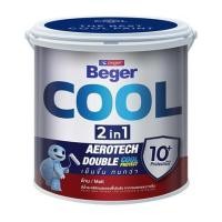 ราคา สีน้ำทาภายนอก ชนิดด้าน BEGER COOL 2 IN 1 BASE D สีขาว 1 แกลลอน (1290820)