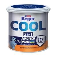 ราคา สีน้ำทาภายนอก ขนิดกึ่งเงา BEGER COOL 2 IN 1 BASE D สีขาว 1 แกลลอน (1290825)