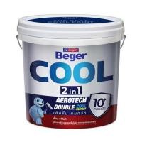ราคา สีน้ำทาภายนอก ชนิดด้าน BEGER COOL 2 IN 1 BASE A สีขาว 9 ลิตร (1291433)