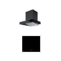 ราคา ชุดเซต เตาฝังแม่เหล็กไฟฟ้า 2 หัว + เครื่องดูดควันติดผนัง EVE รุ่น HB60-4INDBRIDGE/TCR + HC-LOFTBOX-60 ขนาด 60 ซม. สีดำ (888132600103)