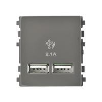 ราคา เต้ารับ USB 2 ช่อง SCHNEIDER 8432USB_BZ 2.1 แอมแปร์ สีน้ำตาล (1106575)