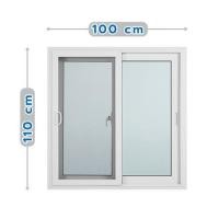 ราคา หน้าต่างบานเลื่อน ไวนิล S-S มุ้ง WINDSOR 100X110 ซม. สีขาว (1180715)