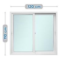 ราคา หน้าต่างบานเลื่อน UPVC S-S มุ้ง VILANN SLIM-PLUS 120X110 ซม. สีขาว (1189776)