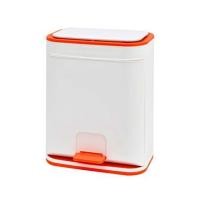 ราคา ถังขยะเหยียบเหลี่ยม ZUMO 12ลิตร สีขาว/ส้ม (1285905)