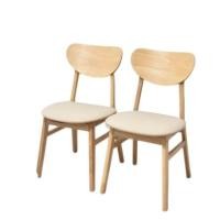 ราคา เก้าอี้ทานข้าวไม้ยางพารา EVERGREEN FURNITURE CB 42X52X85CM สีไม้ธรรมชาติ เบาะหนังสีครีม 2 ตัว / กล่อง (888168100135)