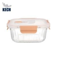 ราคา กล่องอาหารแก้วเหลี่ยม KECH RUSSELL 0.32 ลิตร สี่พีช (1285686)