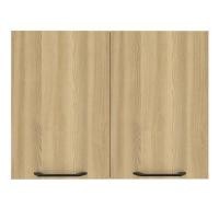 Parazzo ตู้แขวนคู่ WPC มือจับสีดำ สีเนเจอรัลโอ๊ค ขนาด 80x60 ซม. รุ่น ENZO