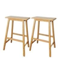 ราคา เก้าอี้บาร์ ไม้ยางพาราแท้ เก้าอี้สตูล EVERGREEN FURNITURE STC-29 43X23X73 CM. สีไม้ธรรมชาติ 2 ตัว / กล่อง (888168100147)