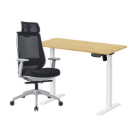 ราคา เซ็ตโต๊ะปรับระดับไฟฟ้า+เก้าอี้ทำงานเพื่อสุขภาพ LUNIO ERGO SPACE II (SIZE 120 X 60 CM) + LUNIO ERGO APOLLO SMART X2 (สีดำ/เทา) (888170800179)