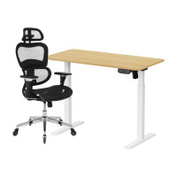 ราคา เซ็ตโต๊ะปรับระดับไฟฟ้า+เก้าอี้ทำงานเพื่อสุขภาพ LUNIO ERGO SPACE II (SIZE 120 X 60 CM) + ADAM DOT.1 THE 3D ERGO CHAIR (สีดำ) (888170800183)